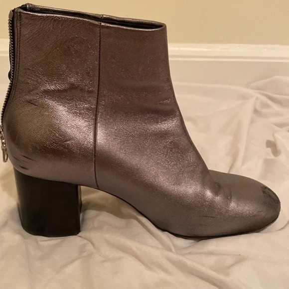 rag and bone Leather Silver Booties (Made in Italy) - Picture 4 of 13